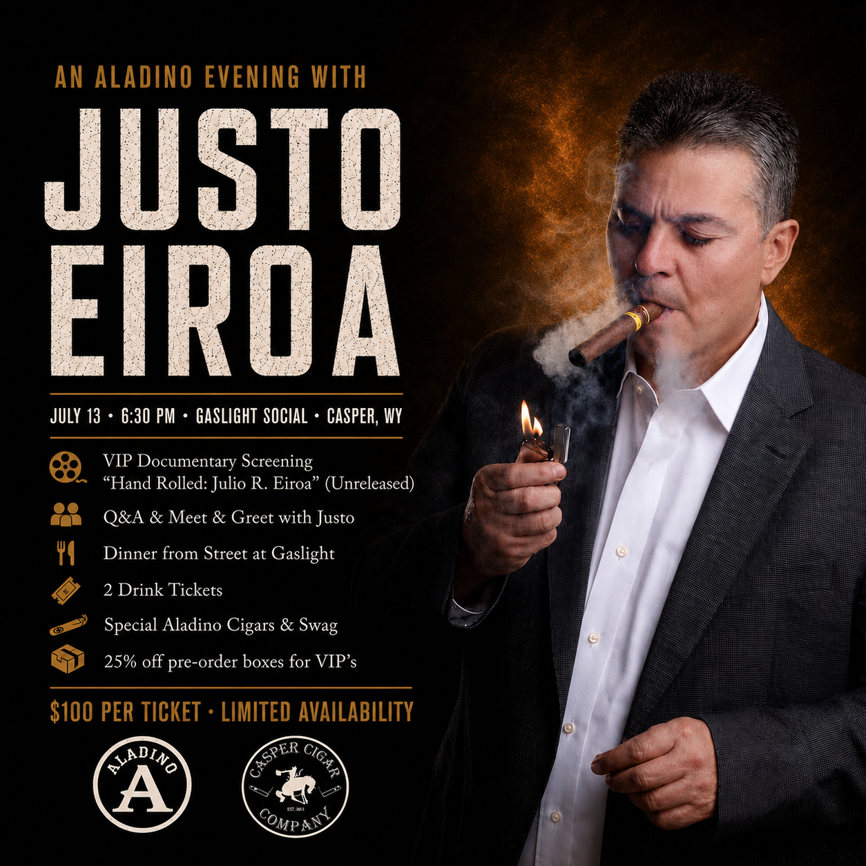 An Aladino Evening - July 13 at Gaslight Social